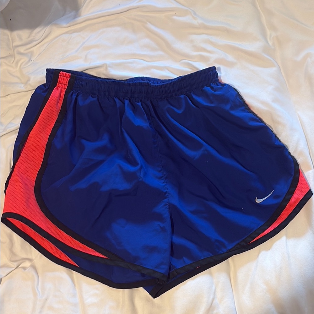 Nike Women's Blue and Red Running Shorts